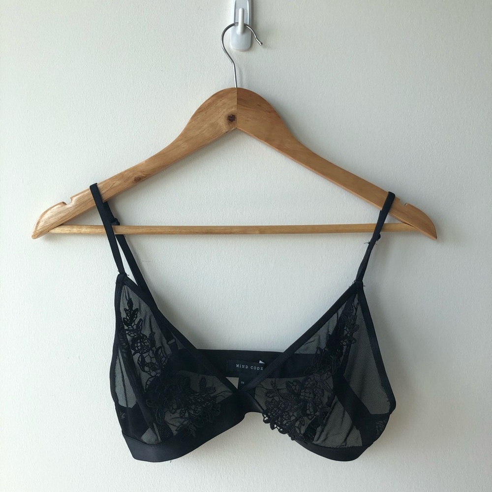 Mind Code Black Lace Bralette
